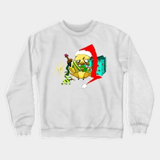 Grumpy Chicken on Christmas Crewneck Sweatshirt